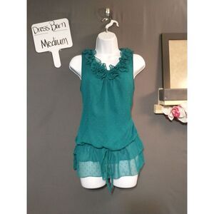 Dress Barn fairycore boho chiffon tank top size medium